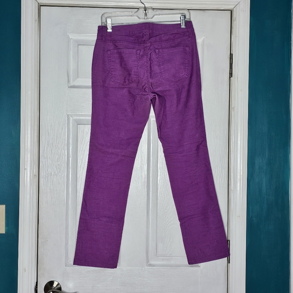 Loft Corduroy Modern Straight Pants Magenta 6P - Picture 9 of 13